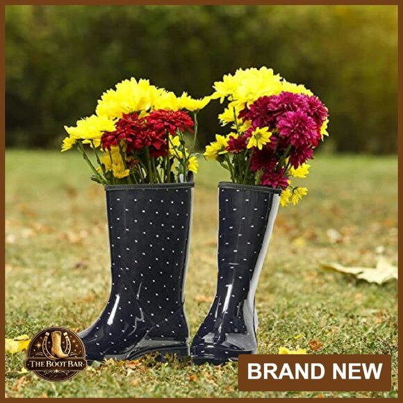 Waterproof Mid Calf Rain Boots Women's Garden Shoes Slip Resistant - Picture 4 of 7